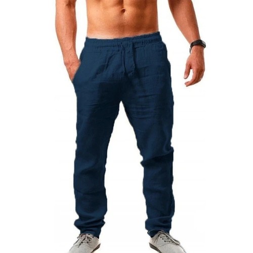 Herren baumwoll leinen hose - herren, baumwoll-leinen-hose