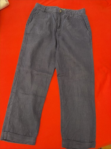 Damen leinen chino hose - leinen,