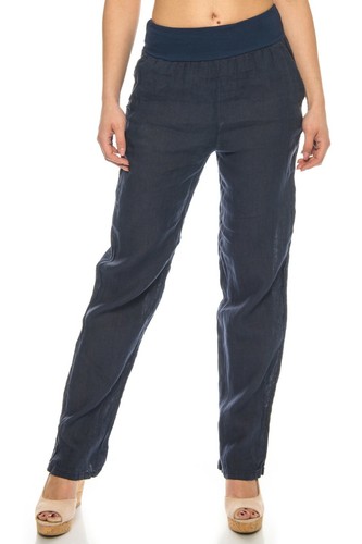 Leinen hose 100 mit - leinen,