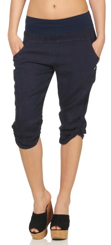 Damen leinenhose einfarbig - leinenhose,