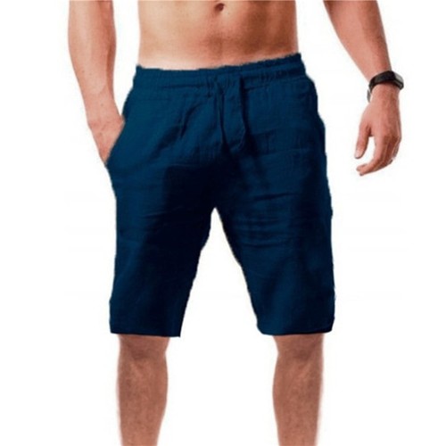 Herren baumwolle leinen shorts - baumwolle,