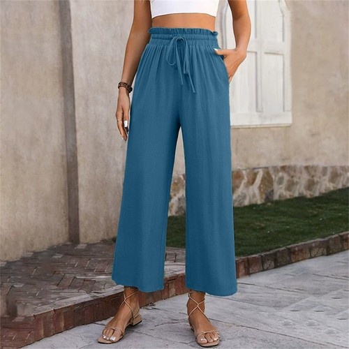 Damen leinenhose weit sommer - damen,