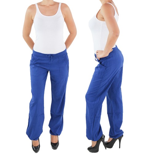 Damen leinenhose baggy - leinenhose,